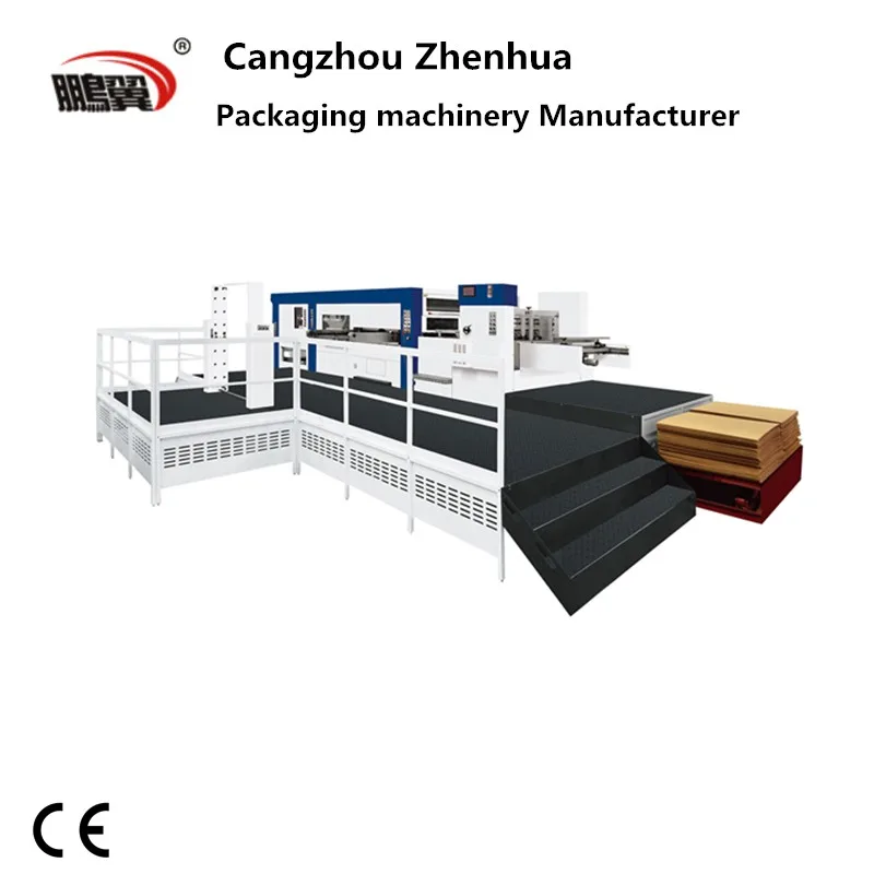 Китай картонная машина Пзготовителей Zhenhua Автоматическое умирают резки и биговки машина с Съемники ZHMY1100