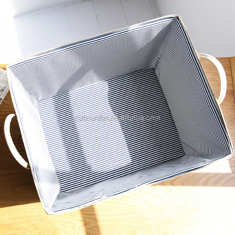 Pp Grass Weave Basket for Clothes Baby Toys Underwear Storage Eco Friendly Plastic Clothing Carton Box