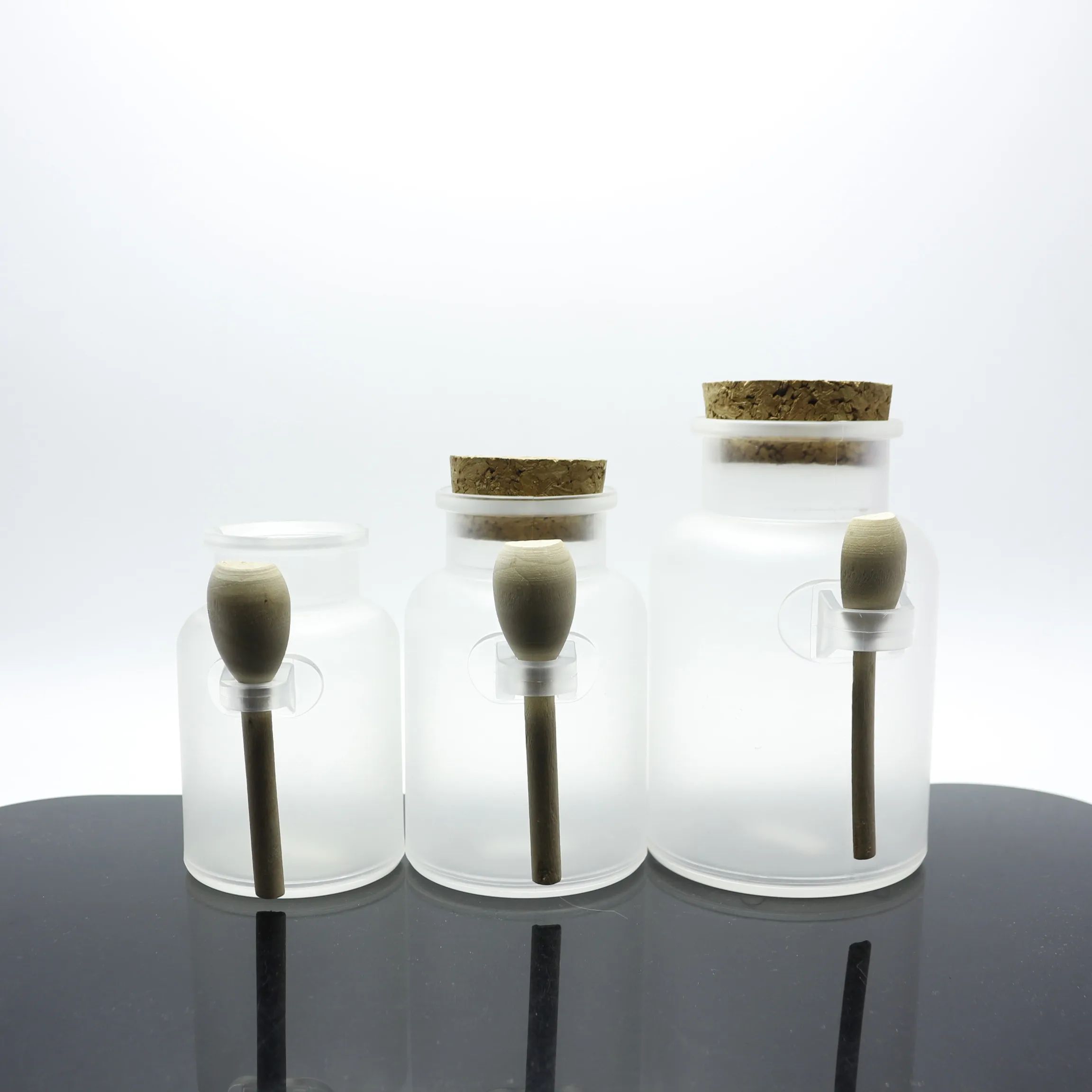 wholesale square 200ml 300ml body scrub bottles bath salt bottle plastic with spoon and cork BS231E