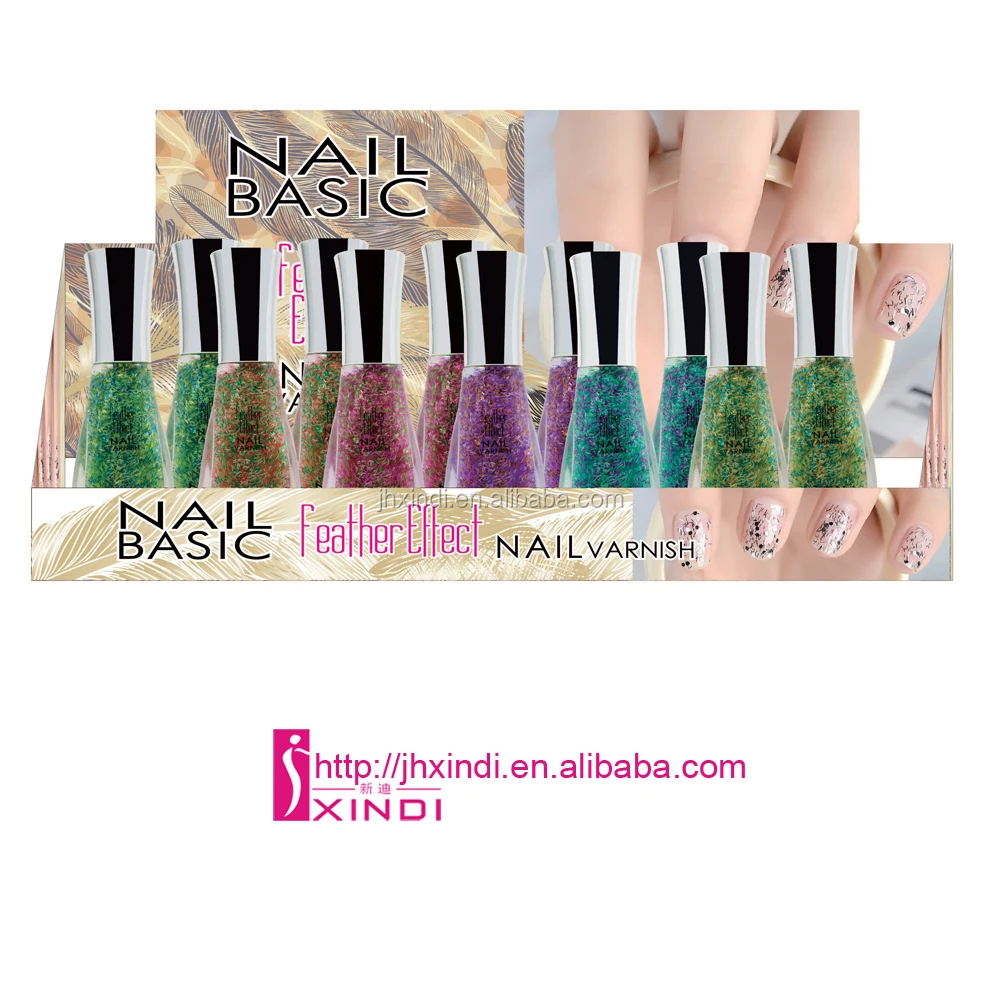 Factory Custom Logo 12ml Nail Polish with Feather Effect Safe and Cheap Private Label Nail Beauty Product