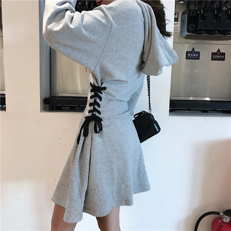 
Maxnegio fashion streetwear harajuku hoodie sweatshirt dress 