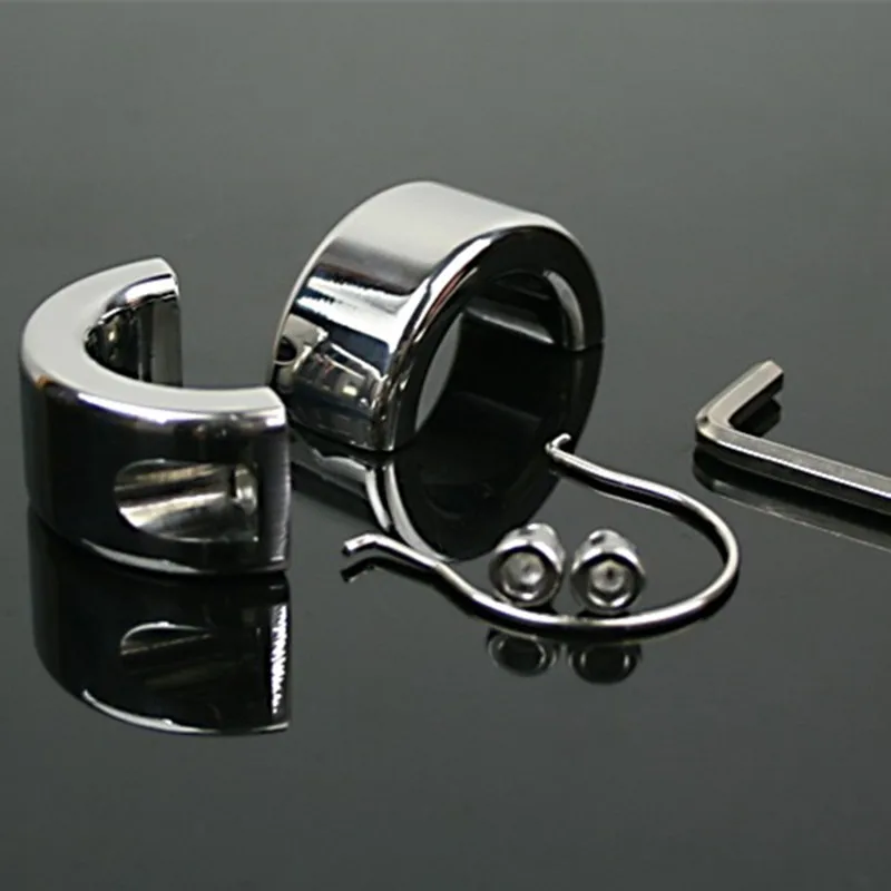 Penis Hanger Stainless Steel Metal Screw Locking Penis cock clamp Rings,Scrotum Testicle Lock