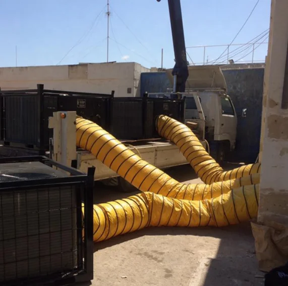 good quality heating and cooling ventilation lay flat ducting for indoor using