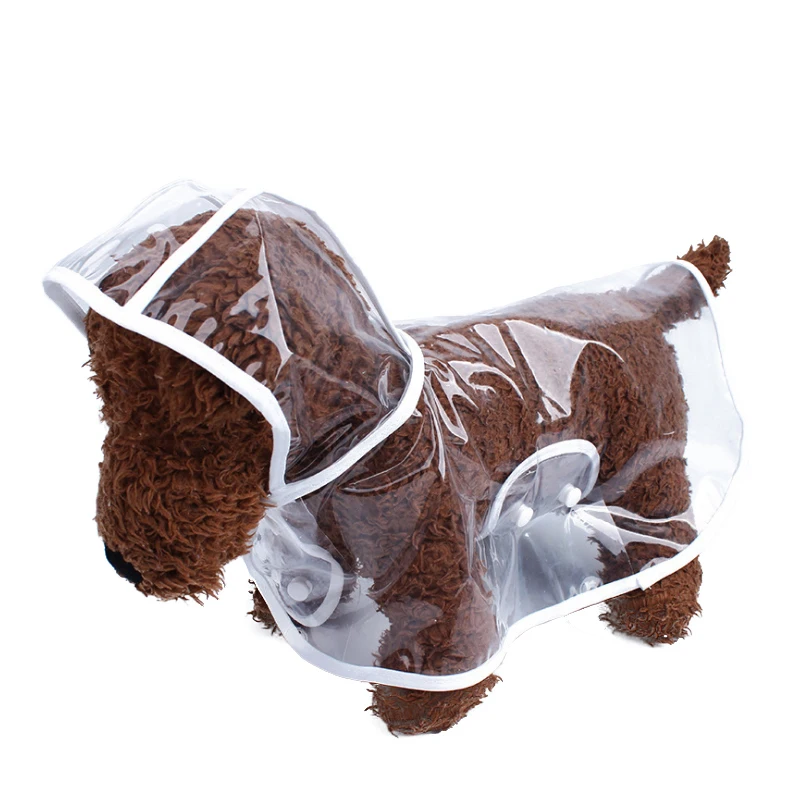 Wholesale Custom Transparent PVC Dog Clothes Pet Accessory Outdoor Dog Raincoat