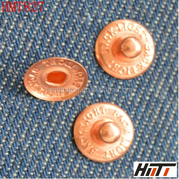 embossed logo jeans metal nipple rivet