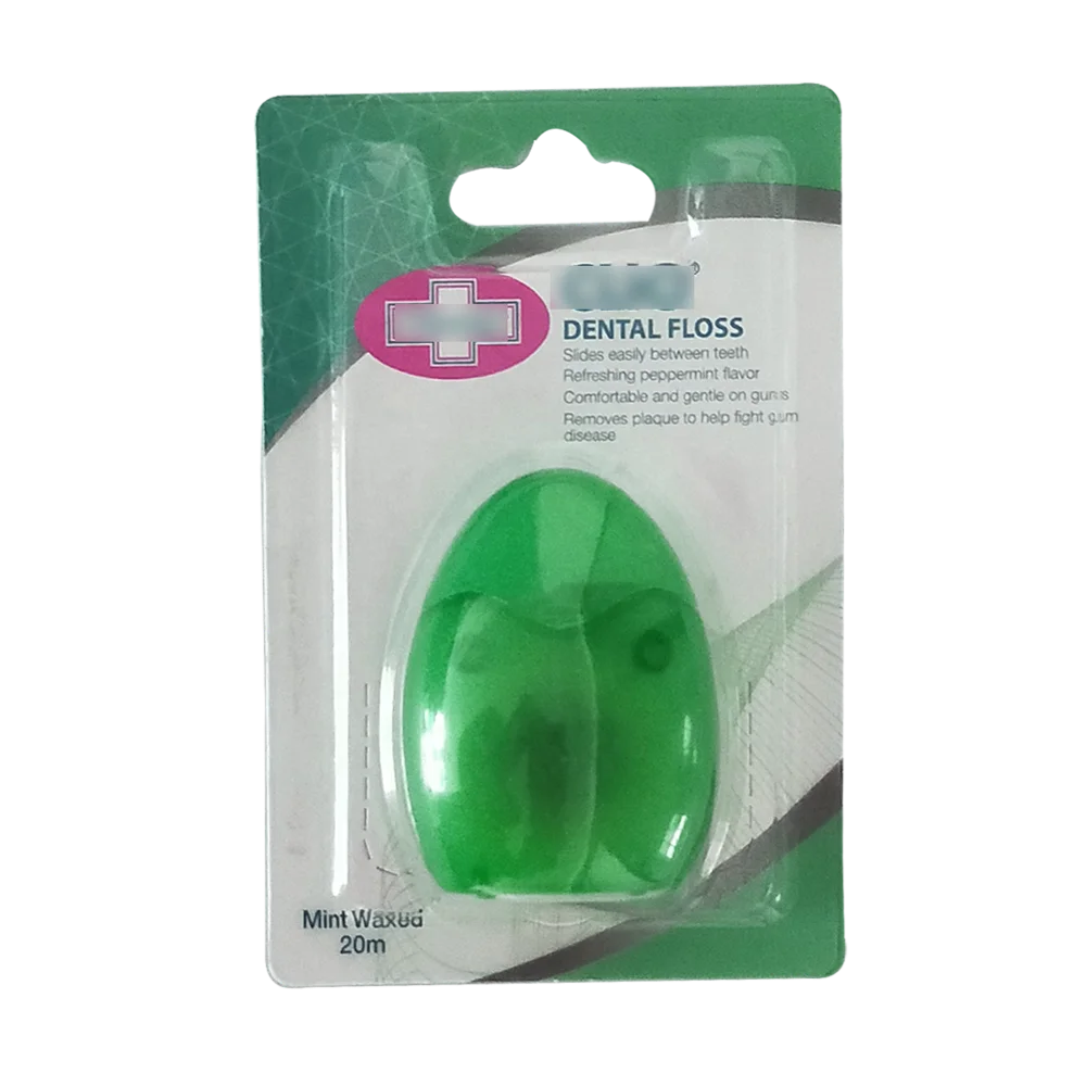 
50m Mint Flavor Dental Floss with Bamboo Charcoal Thread Waxed Abrasive Dental Floss with logo printing or private label on box 