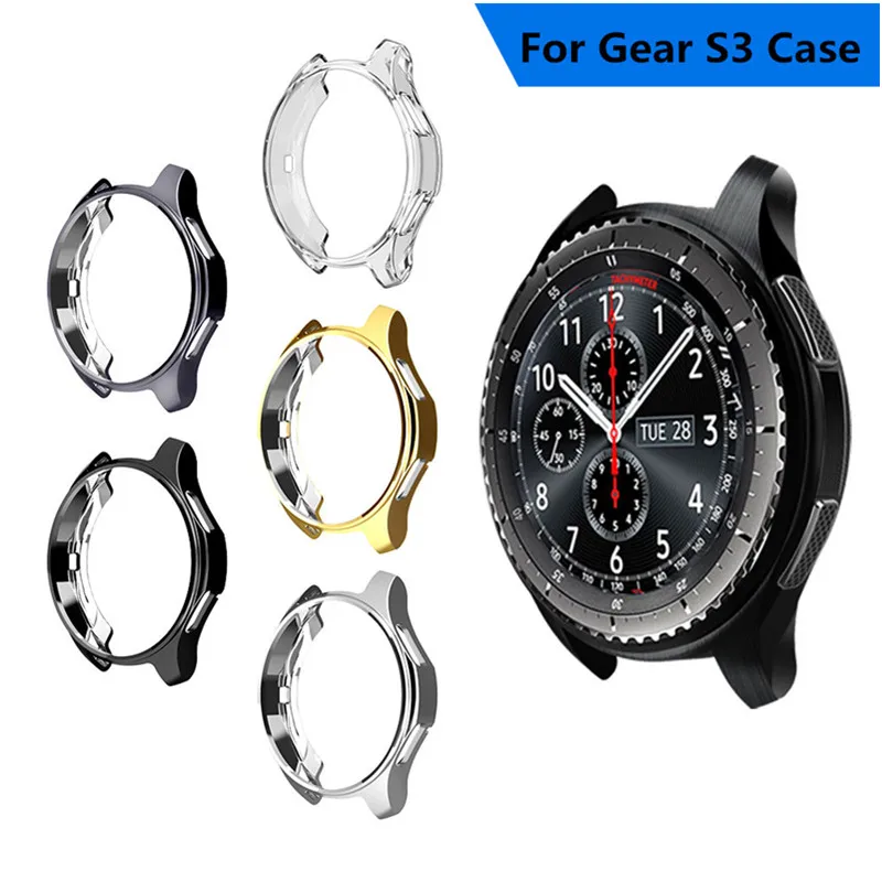 for Samsung Gear S3 Case Soft TPU Plated Protector Case for Gear S3 Frontier All-Around Protective Frame