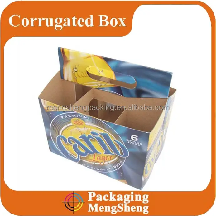 Strong logo custom paper cardboard packaging with dividers 4 6 12 beer packaging box
