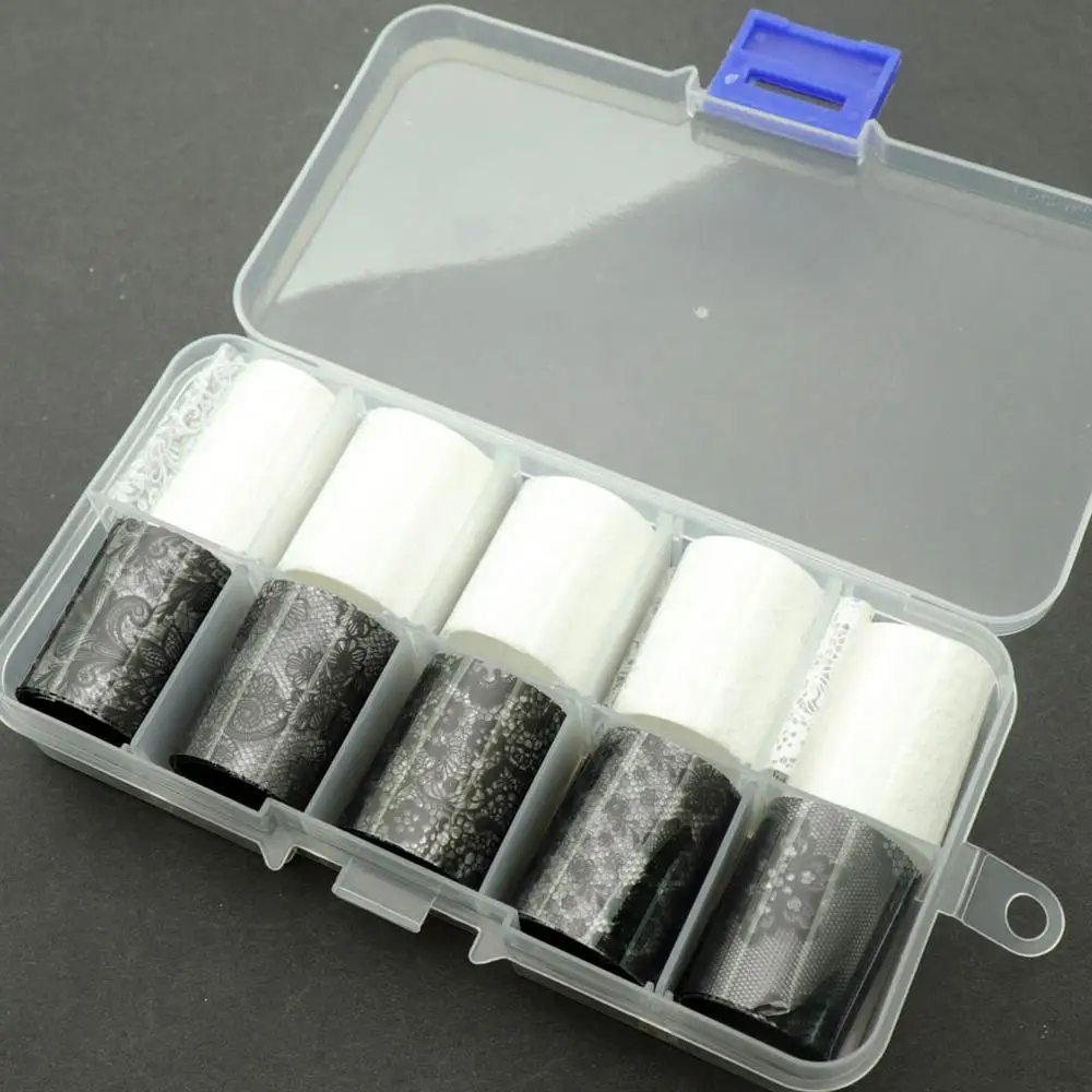 2019 new trender 10 rolls Designs Newest  Beautiful  Nail Art Sticker Nail Foils for DIY