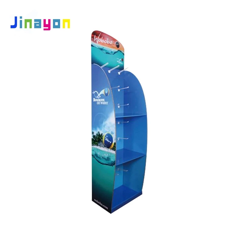 Supermarket Free Advertising Fold Flooring Racking Display Cardboard Candy Carton Counter POP Store Shelf Display paper products
