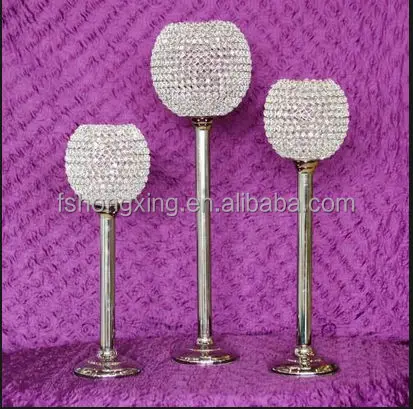 customized discount cheap tall glass candlesticks for weddings