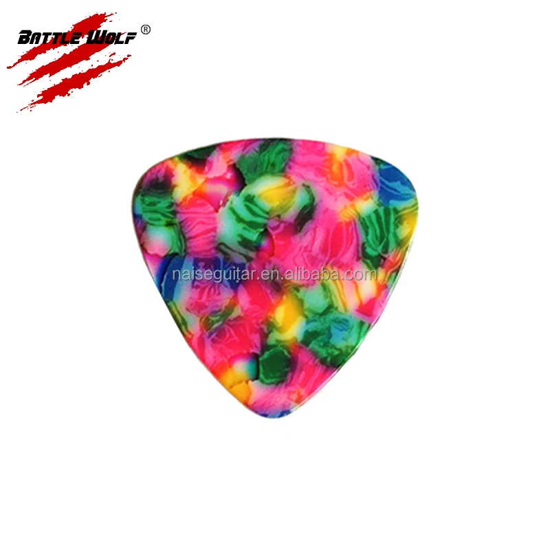 Multiple Color Choices Celluloid Triangle Shaped Guitar Picks