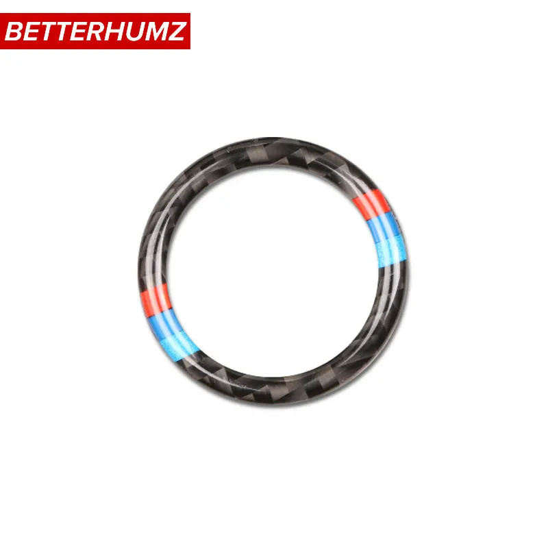 Car Engine Start Stop Ring Stickers Ignition Button M Stripe Decal Ring For BMW E90 Carbon Fiber Interior Trim Accessories