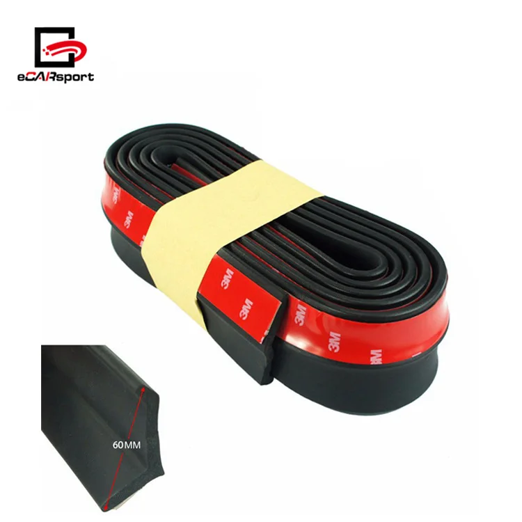 ECARsport Car Rubber Soft Black Bumper Strips Car External Front Bumper Strips Kit/Protection Strips