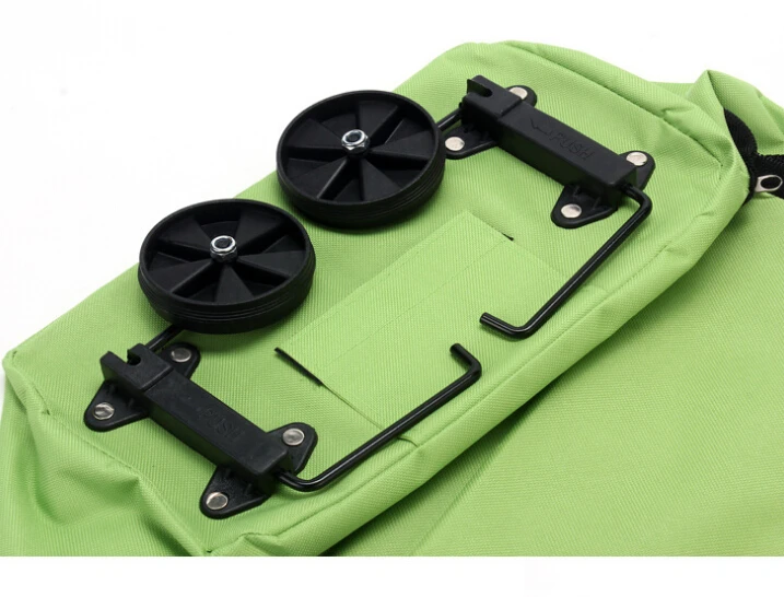 Style Foldable Shopping Trolley Bag with 2 Wheels Large(max Length>50cm)