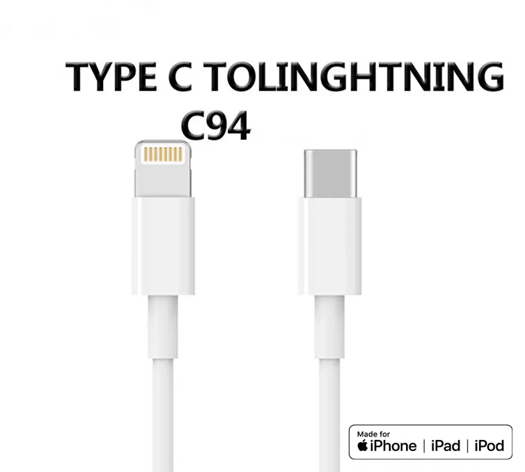PINYI New arrival C94 chip MFi PD cable fast charging for iPhone X