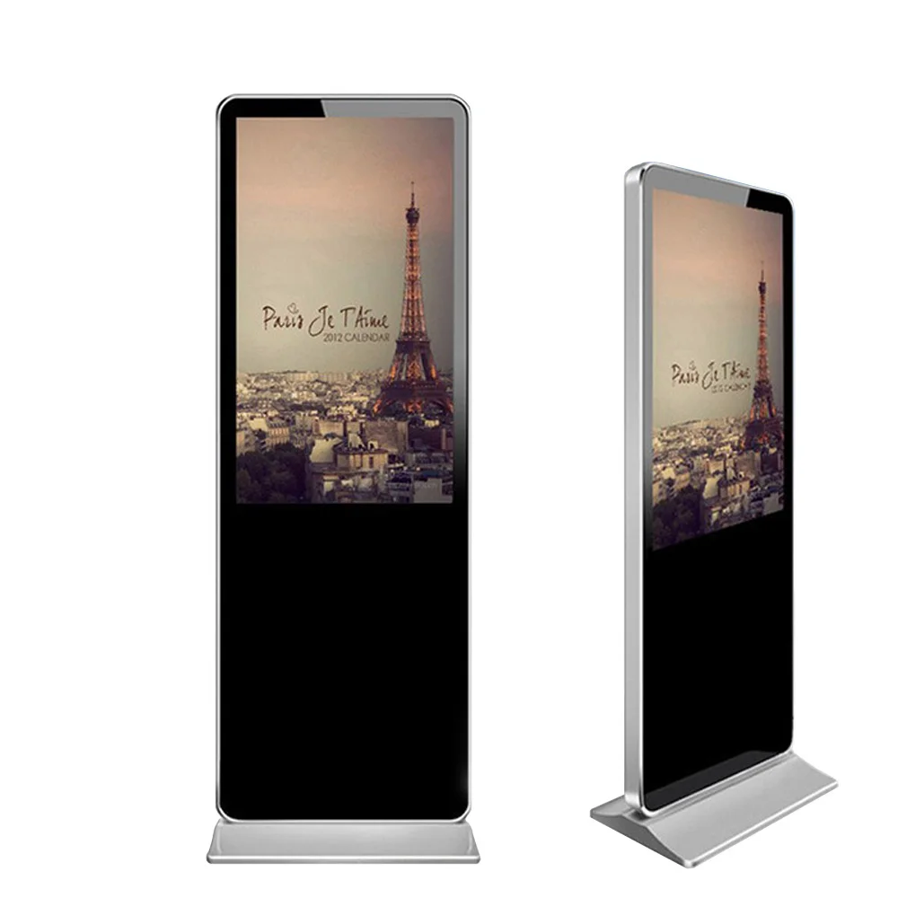 Factory high quality indoor advertising screen led display free standing touch indoor totem