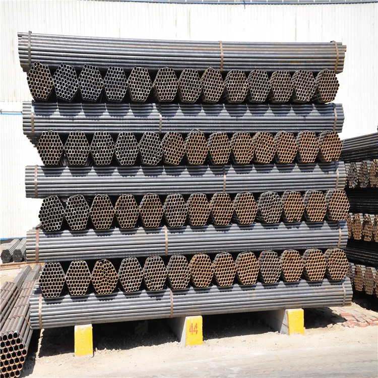 Schedule 40 Carbon Erw Welded Mild Round Black Steel Pipe For Furnitures And Construction
