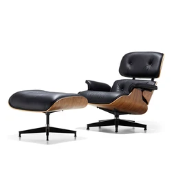 Luxury Indoor Swivel Leather Lounge Chair with ottoman Armchair Living Room luxury leisure chair