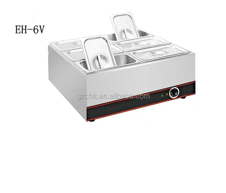 Electric 6 pan bain marie/soup warmer pan for restaurant EH-6V