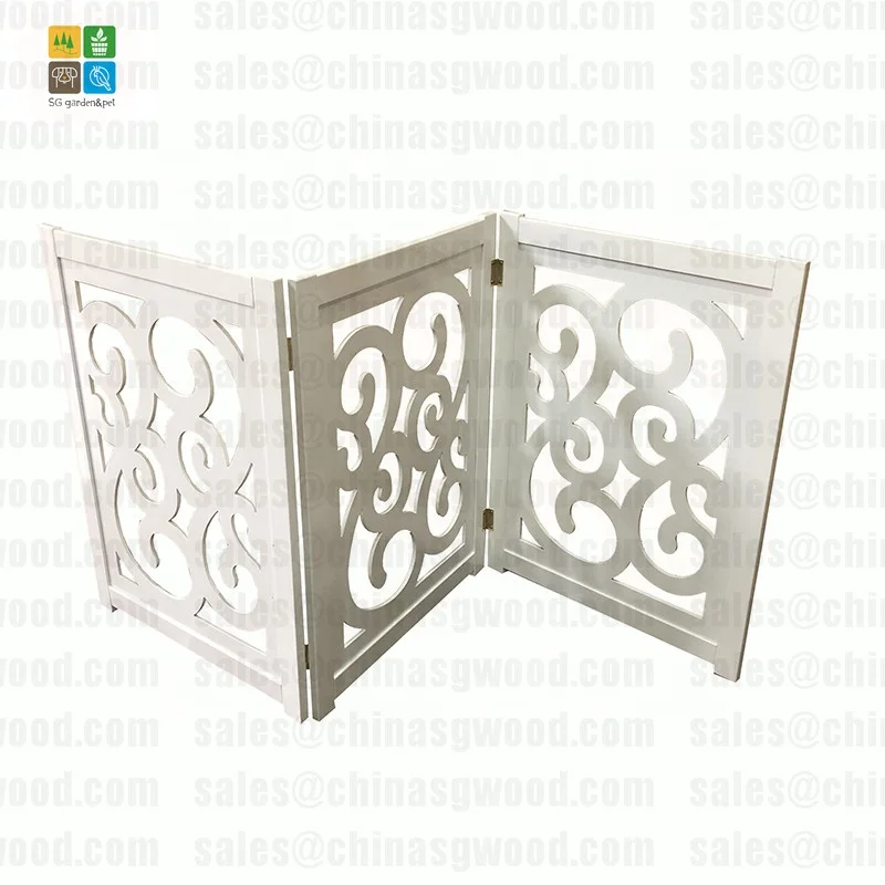 Folding Wooden 3 panel dog pet gate