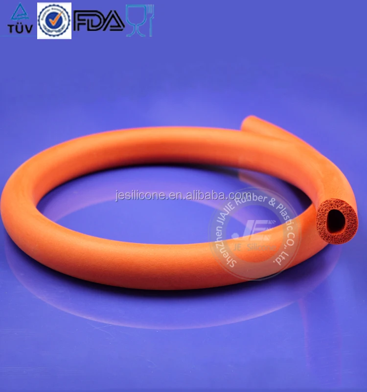 Durable high temperature resistance 1mm silicone rubber foam hose tubing