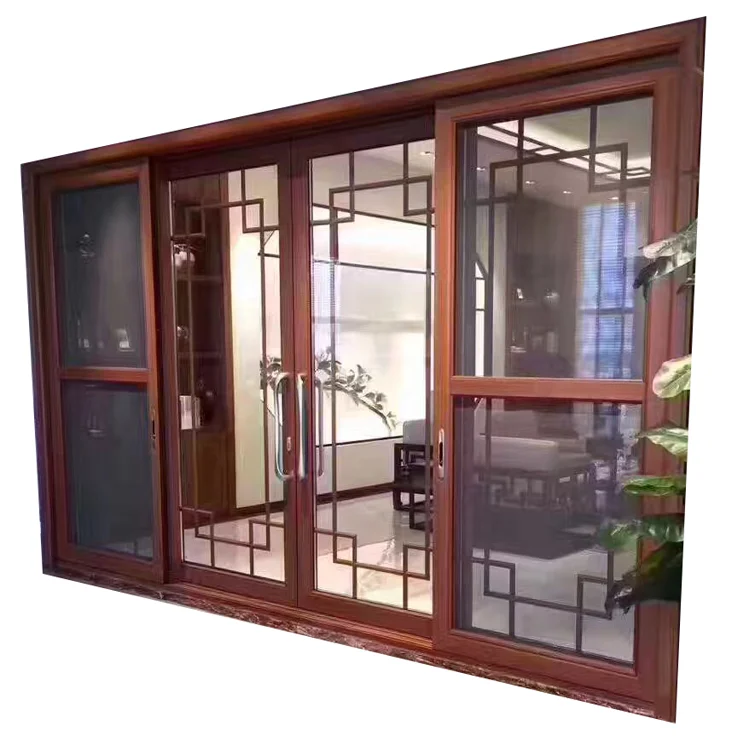 2.0mm profile thickness tempered glass aluminium sliding door