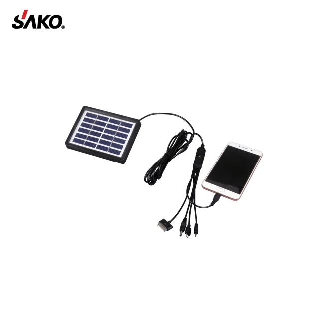 SAKO Hot sales Africa 5W 6V solar panel battery phone mobile charger with solar power charger for cellphone