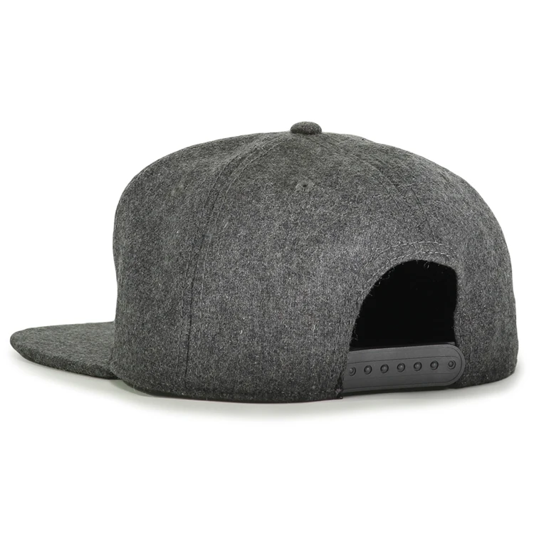 Custom Design Leather Label Men Woolen Snapback Hats Wholesale