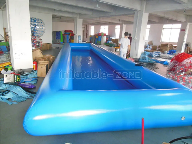 High quality blue color long length narrow Inflatable water Pool For Kids play