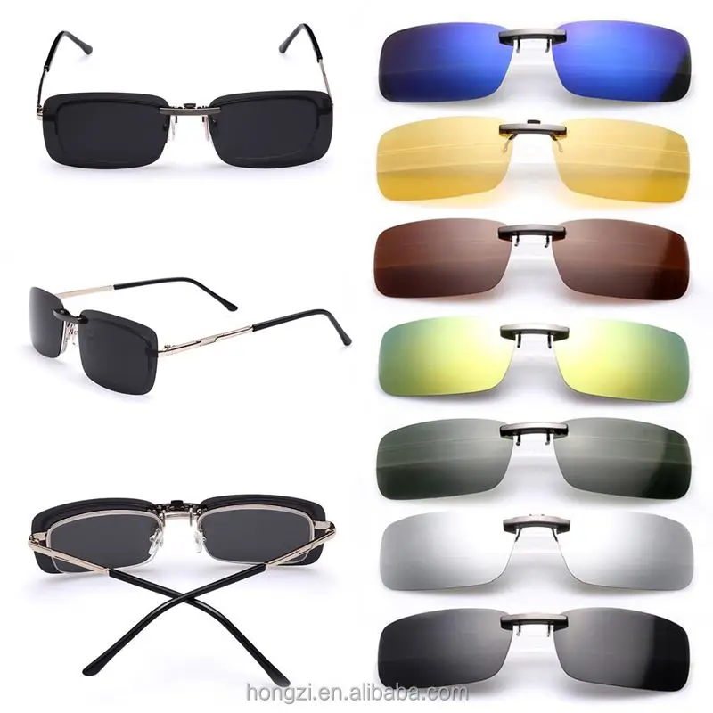 hot sale Polarized Clip On Sunglasses Men Driving Night Vision Lens Sun Glasses Male Anti-UVA UVB For Women & Man