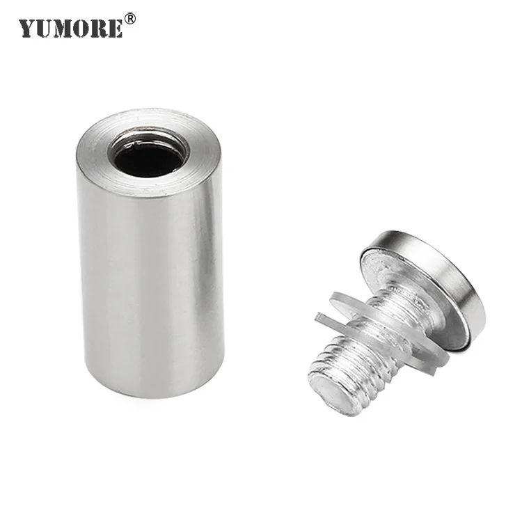 Wholesale aluminum metal standoffs m10 wall mounting spacer for glass ss304 desk nameplate standoffs
