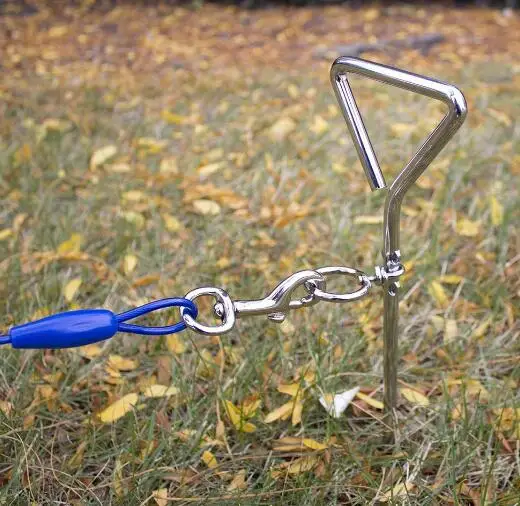 galvanized style heavy duty Tent Stake metal screw-in dog stake