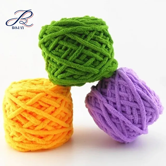 Chenille Yarn 100% Polyester Vegan Chunky Yarn Jumbo Yarn Knitting Materials for Knitting Scarves, Blankets