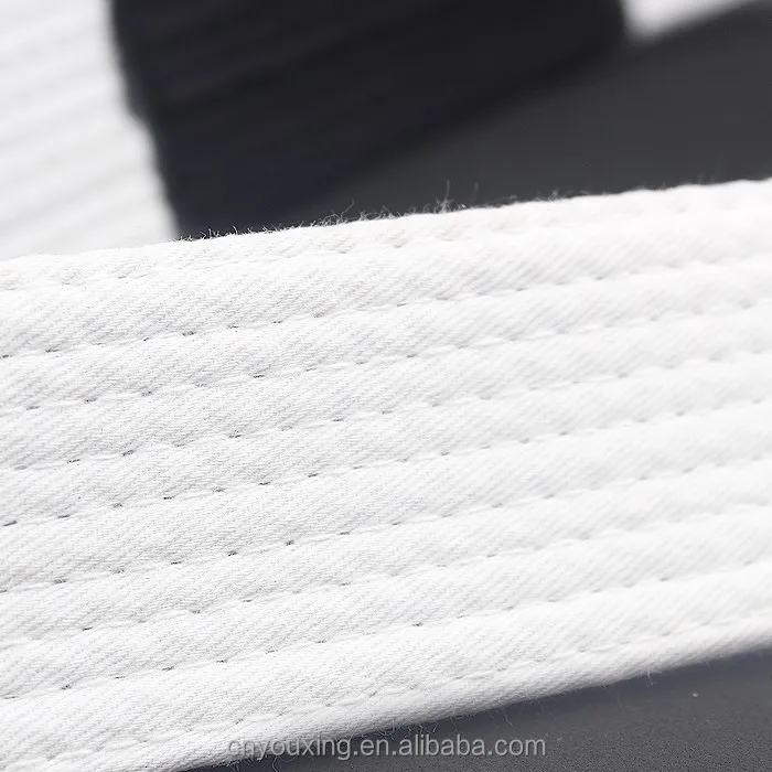 Sample free shipping Woosung Karate belts men bjj judo white martial arts belts customized taekwondo belt