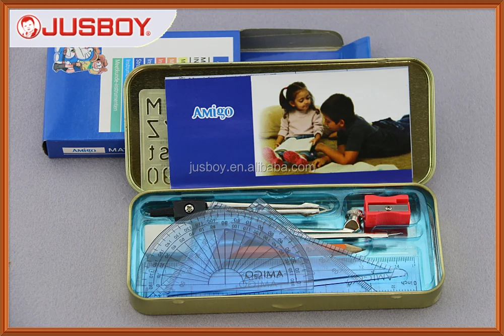 TOP 1 SUPER QUALITY SCHOOL GEOMETRY BOX TOOLS FOR MATH SET