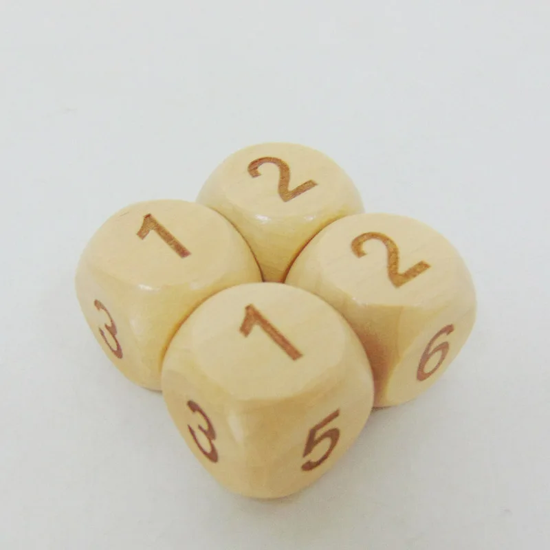 wholesale Laser engraved custom wood dice for games or crafts