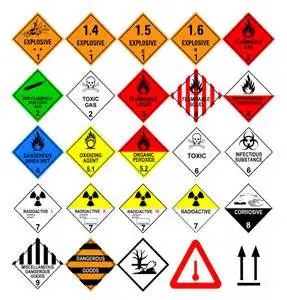 Dangerous goods label 100mm x 100mm,250pcs/roll