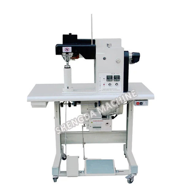 SD-2B609 hot melt seam rubbing and cementing machine for leather goods upper sofa bag