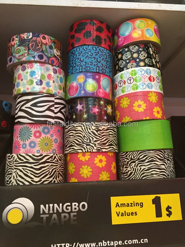 
2015 custom printed duct tape premium grade cloth tape colourful duct tape 