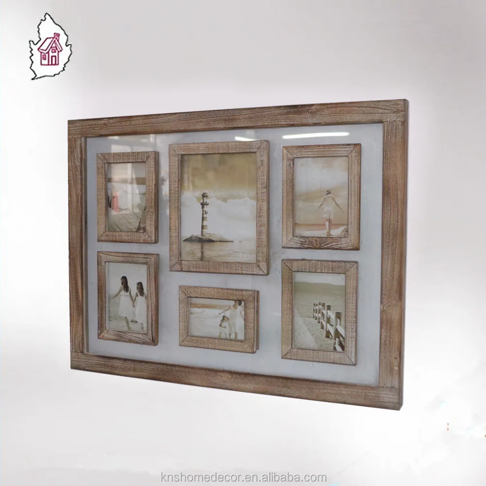 
Natural Wood and Glass Material Multiple Collage Photo Frames 