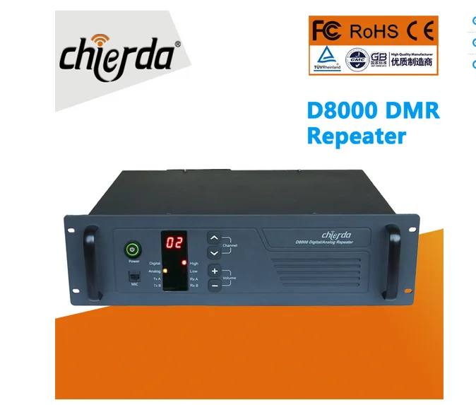 DMR Радио Ретранслятор 50 вт высокая мощность 100 мили разговора и Walkie Talkie Ретранслятора Базовой Станции радио автомобиля