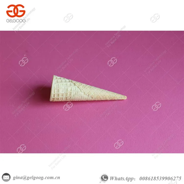 Low Price Flower Cup/Torch/Ox Horn Ice Cream Cone Making Machine with Testing Video
