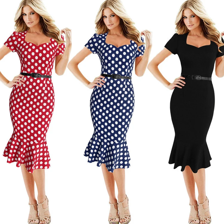 2018 Hot Selling Elegant Women Pencil Dress With Belt One Piece