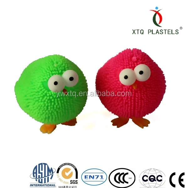 Classic Little Chicken and Duck Flashing Puffer Ball Funny Animal Puffer Toy