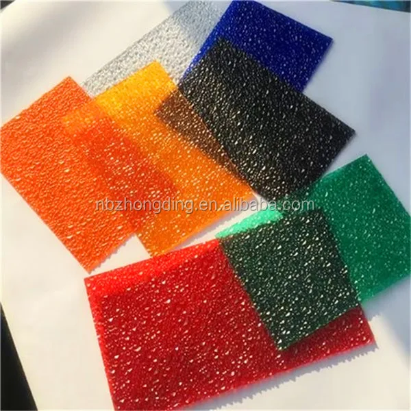 blue embossed solid polycarbonate sheet/blue polycarbonate embossed sheet