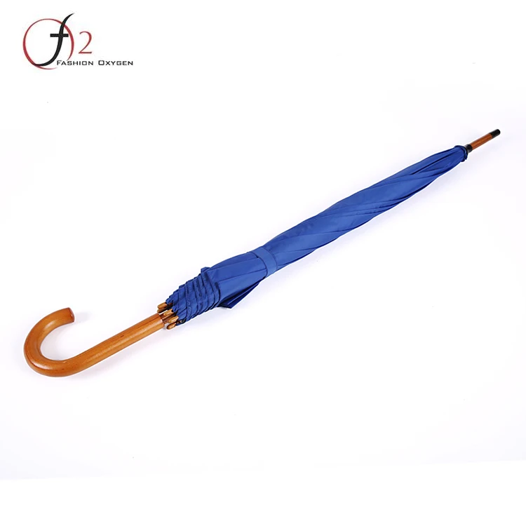 2017 Blue customized standard size straight umbrella