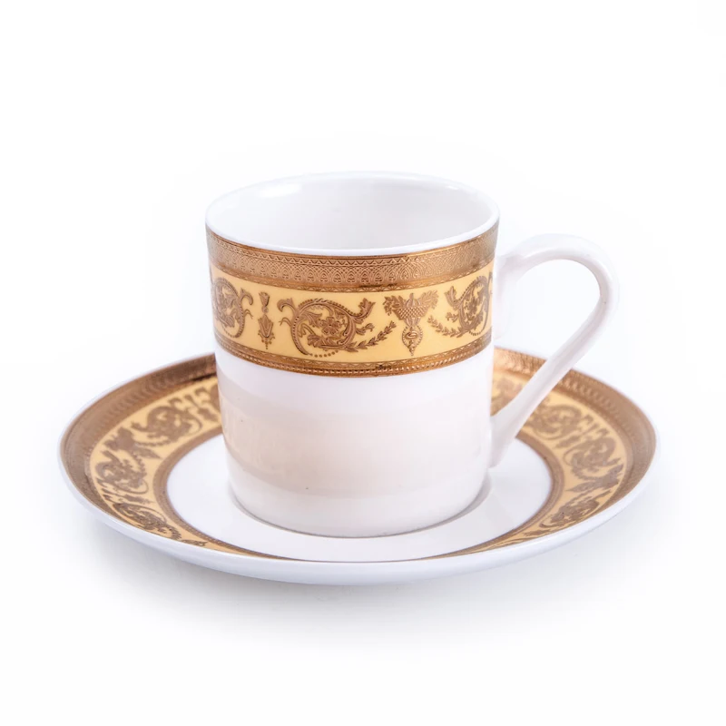 Коммерческие итальянские кофейные чашки и блюдца из костяного фарфора