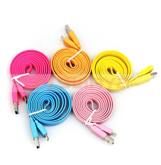 Flat 5Pin Micro USB Cable for Smart Mobile Phone Data Charge Cable for Samsung Huawei Xiaomi