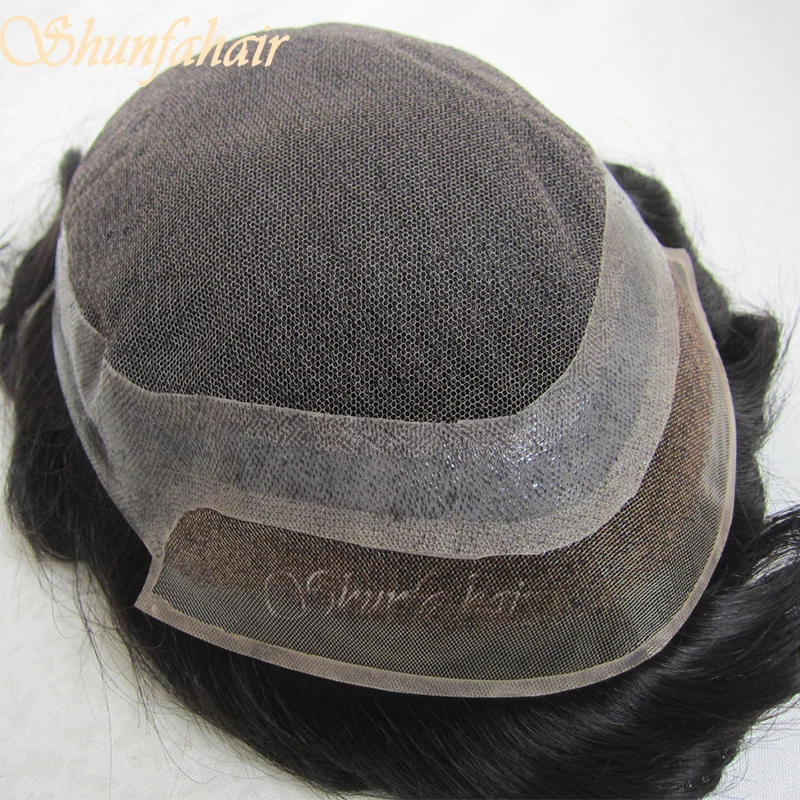 Toupees для черных мужчин/парик из человеческих волос/мужские шиньоны